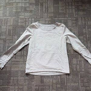 Lululemon Athletica Light Gray Long Sleeve Top